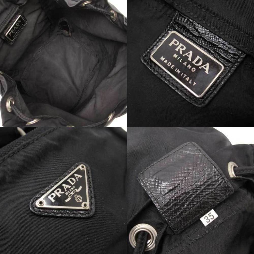 Prada Black Triangle Backpack Nylon - image 3